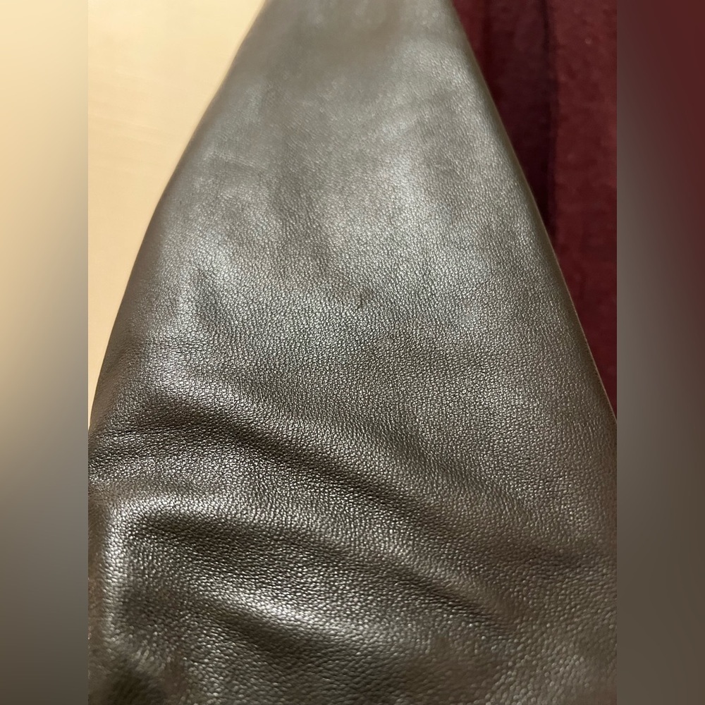 Danier Leather BOGO and wool blend women’s burgundy and black coat ⚫️ - Picture 2 of 10